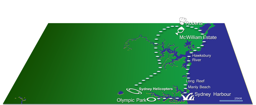 Hunter Valley Escape Tour Map